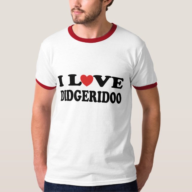 I Love Didgeridoo Didjeridu T-shirt (Front)