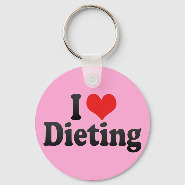 I Love Dieting Keychain (Front)