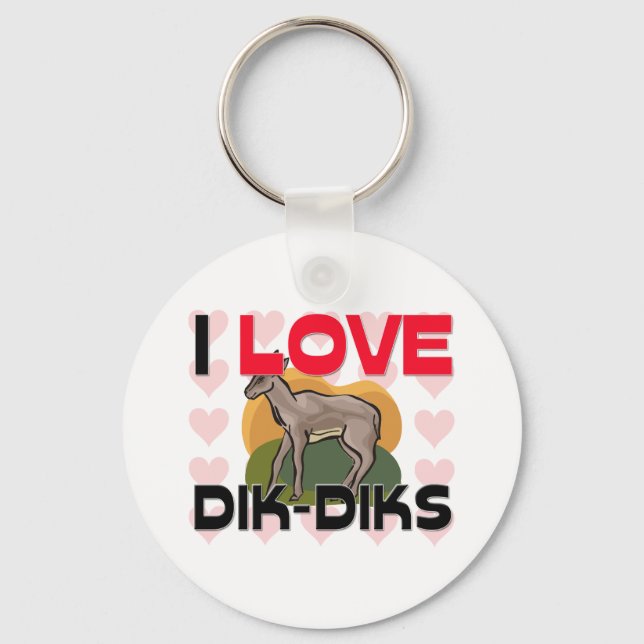 I Love Dik-Diks Keychain (Front)