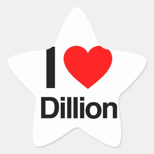 i love dillion star sticker