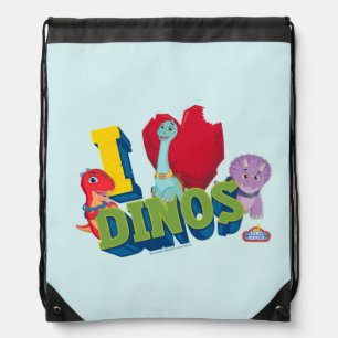 I Love Dinos Dino Ranch Drawstring Bag