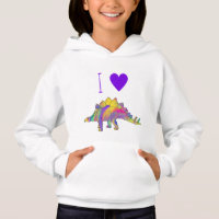 I Love Dinosaur Cute Colorful Rainbow Stegosaurus