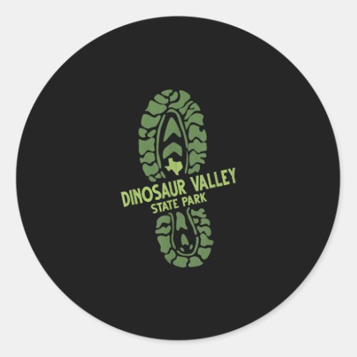 I Love Dinosaur Valley State Park Texas TX Hiking Classic Round Sticker