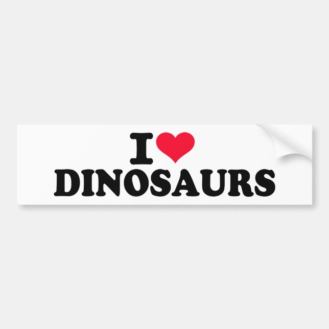 I love Dinosaurs Bumper Sticker (Front)