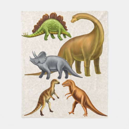 I Love Dinosaurs Paleontology Fleece Blanket