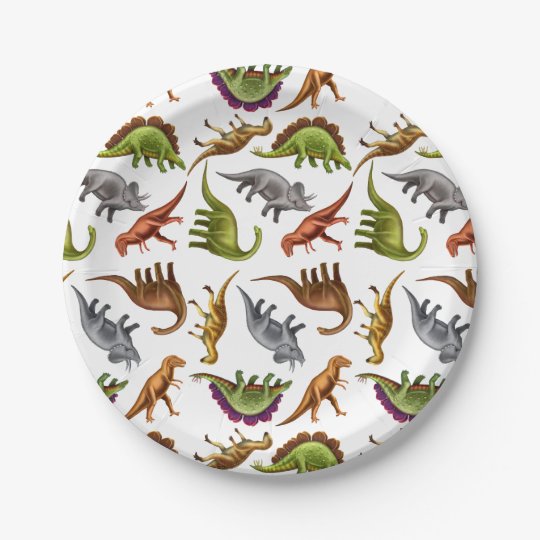 I Love Dinosaurs Prehistoric Paper Plates | Zazzle.com