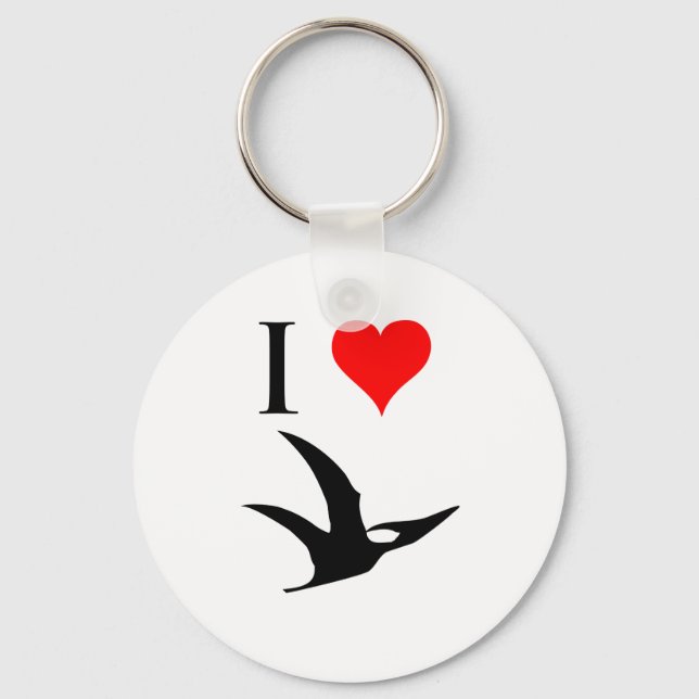 I Love Dinosaurs - Pterodactyl Keychain (Front)