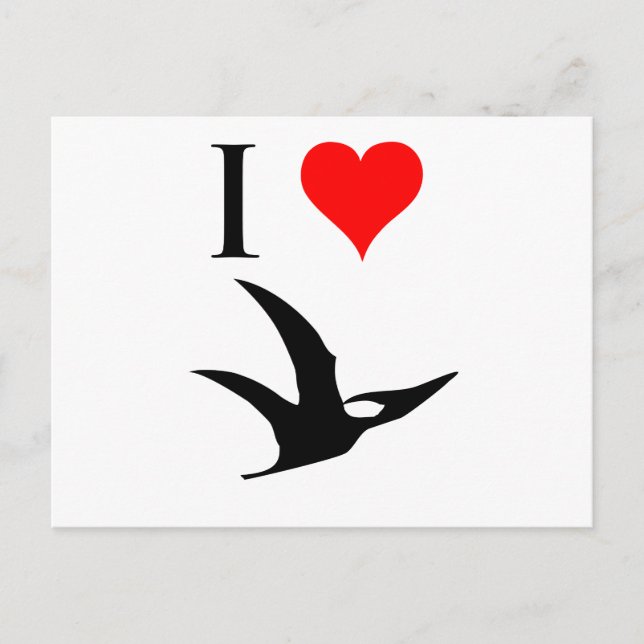 I Love Dinosaurs - Pterodactyl Postcard (Front)