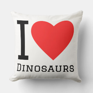 I love dinosaurs throw pillow