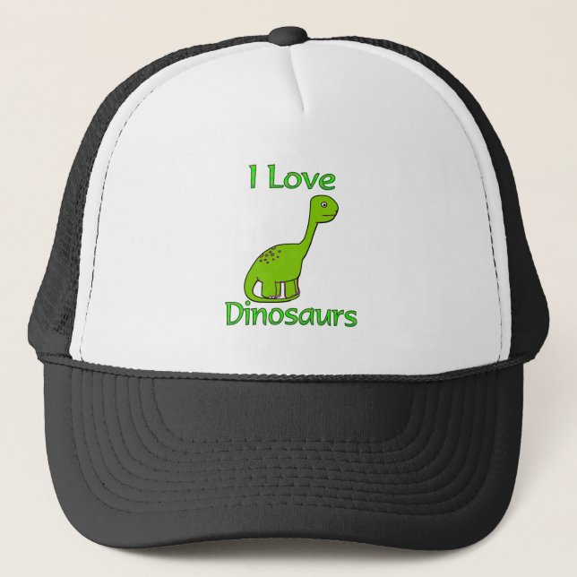 I Love Dinosaurs Trucker Hat (Front)