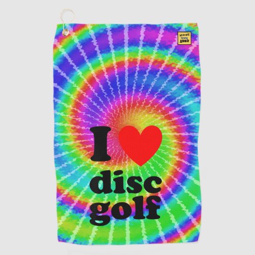 I love disc golf _ discgolf towel
