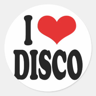 I Love Disco Classic Round Sticker