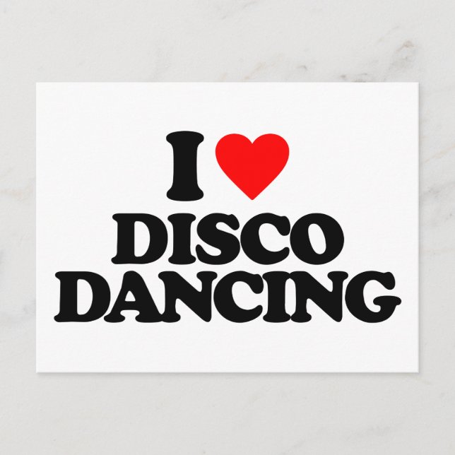I LOVE DISCO DANCING POSTCARD (Front)