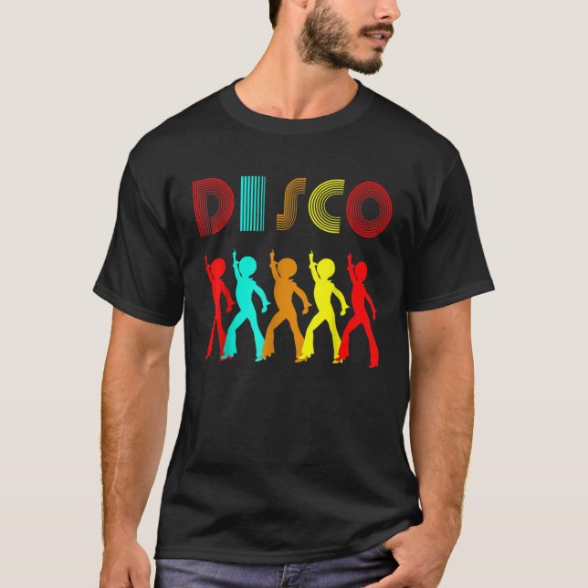 I Love Disco Retro Vintage Dancing Party 70s 80s D T-Shirt (Front)