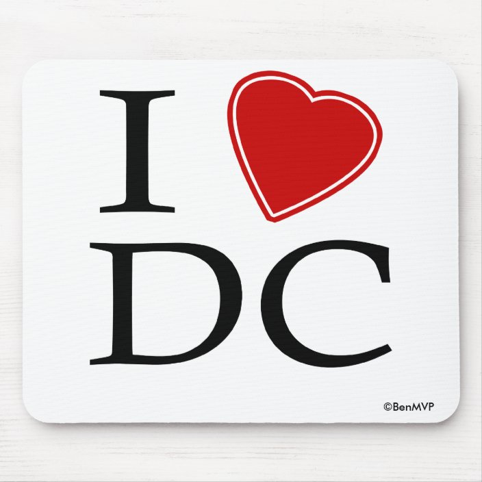 I Love District of Columbia Mousepad