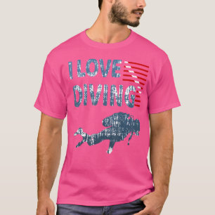 I Love Diving Divers And Scuba Diving T-Shirt
