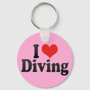 I Love Diving Keychain