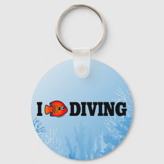 I Love Diving Keychain