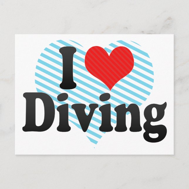 I Love Diving Postcard (Front)