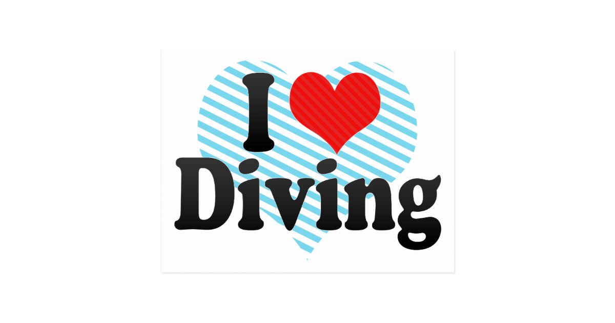 I Love Diving Postcard