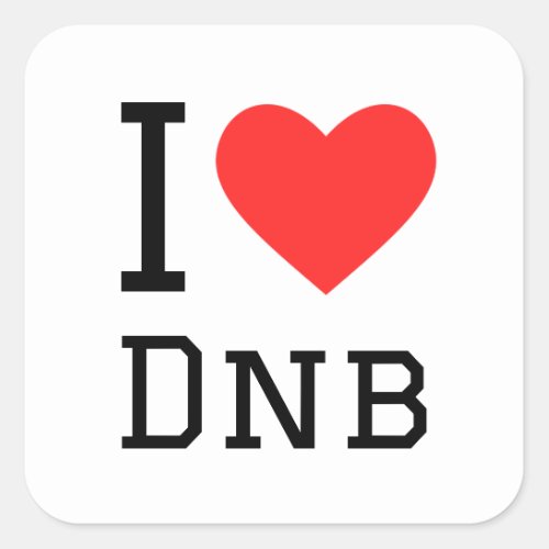 I love dnb square sticker