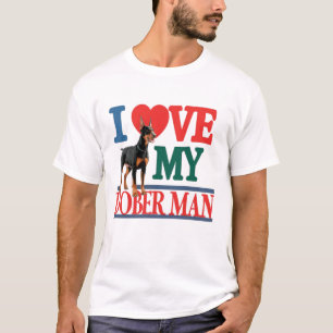 I love Doberman Dog T-Shirt
