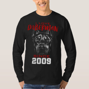 I love doberman since 2009 T-Shirt
