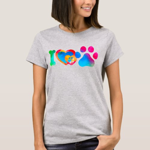 I love Dog Dog Lover T_Shirt