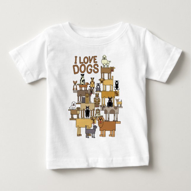 I LOVE DOGS BABY T-Shirt (Front)