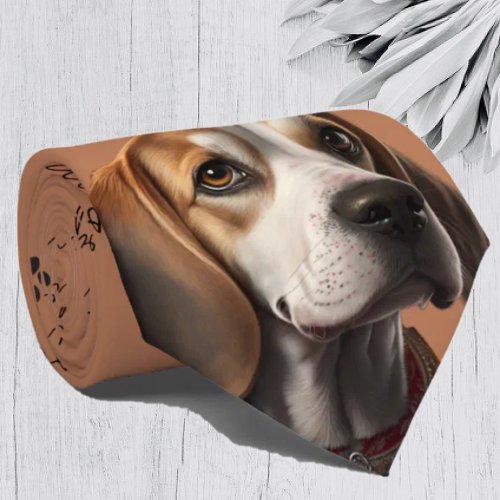 I Love Dogs Beagle Neck Tie