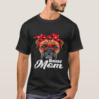 I Love Dogs Boxer Mom T-Shirt