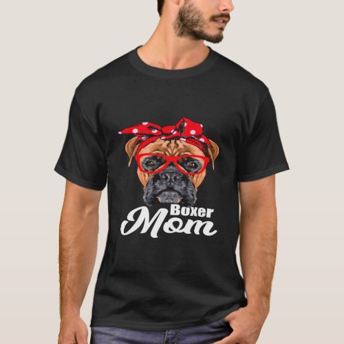 I Love Dogs Boxer Mom T_Shirt