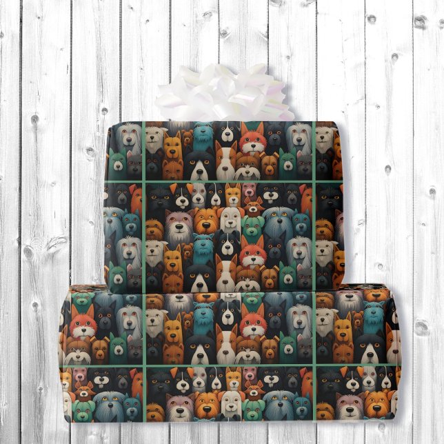 I Love Dogs Cute Birthday Gift Roll of Wrapping Paper (Creator Uploaded)