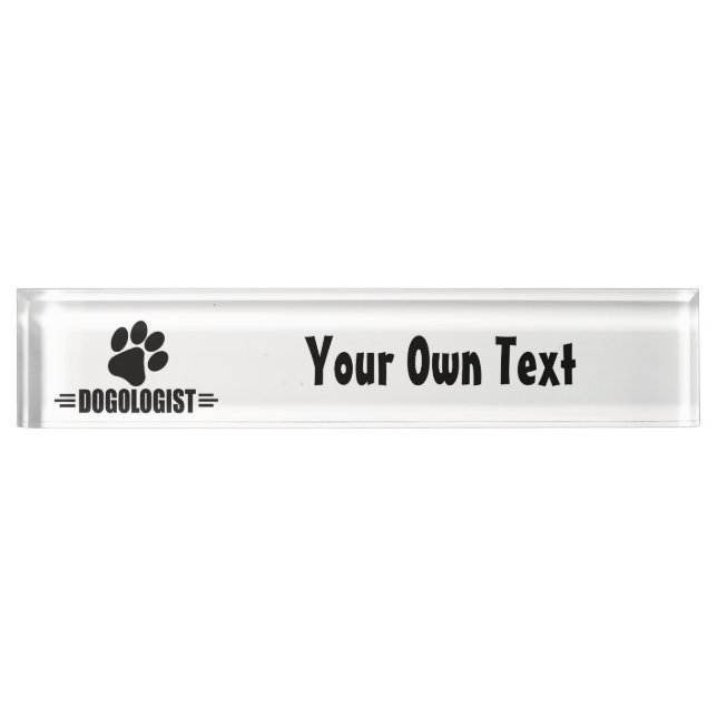 I LOVE Dogs Desk Name Plate (Front)