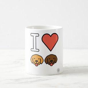 I Love Dogs (emojis) mug