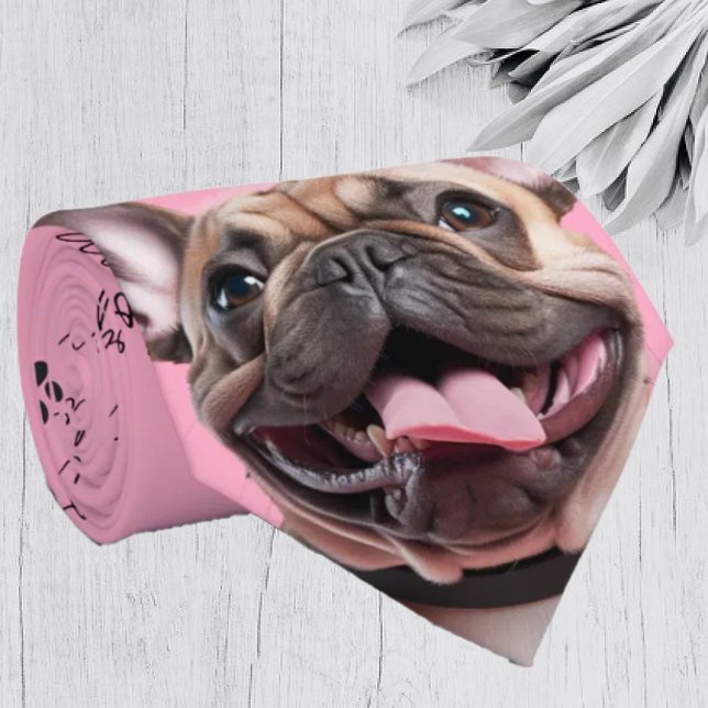 I Love Dogs French Bulldog Neck Tie (Creator Uploaded)