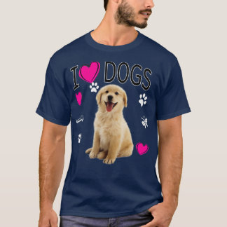 I Love Dogs Golden Labrador retriever T-Shirt