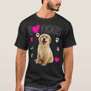 I Love Dogs Golden Labrador retriever t shirt