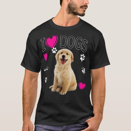 I Love Dogs   Golden Labrador retriever t shirt