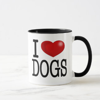 i love dogs mug
