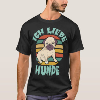 I love dogs - Retro Style T-Shirt
