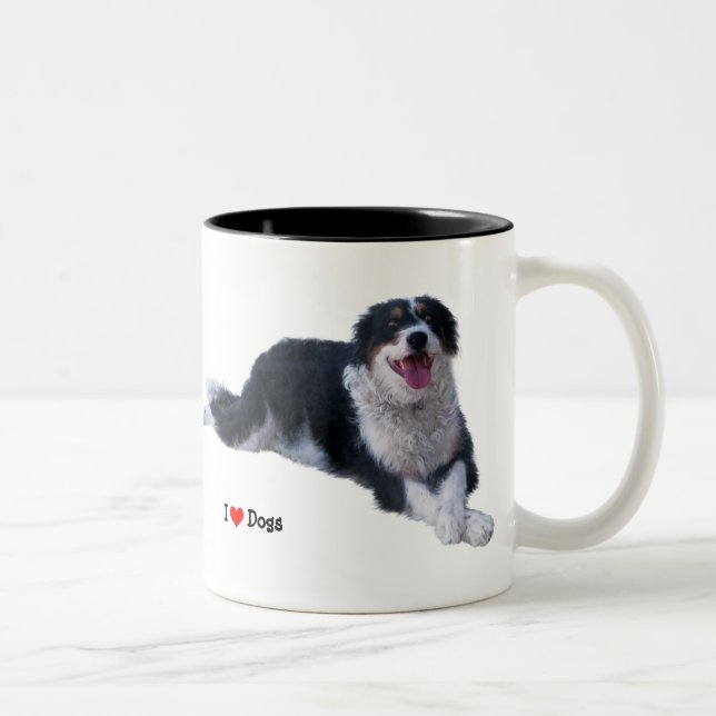 I love Dogs Two-Tone Coffee Mug (Right)
