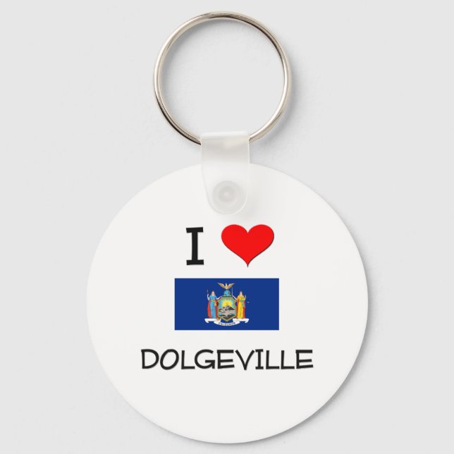I Love Dolgeville New York Keychain (Front)