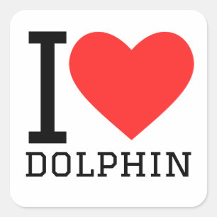 I love dolphin square sticker