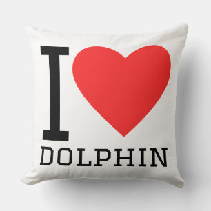 I love dolphin throw pillow
