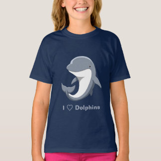 I Love Dolphins Cute Bottlenose T-Shirt