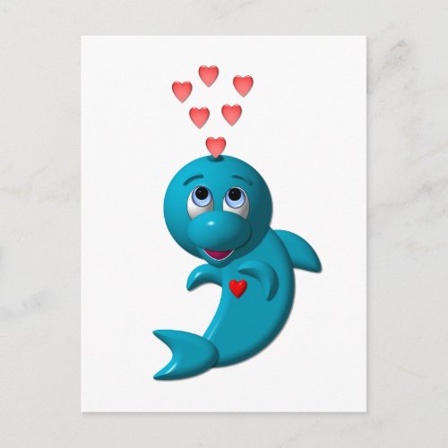 I love dolphins _ I love you Postcard