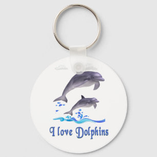 I love Dolphins Keychain
