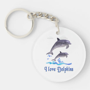 I love Dolphins Keychain