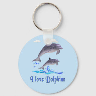 I love Dolphins Keychain